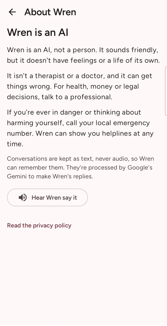 About Darcy: Darcy is an AI, not a person