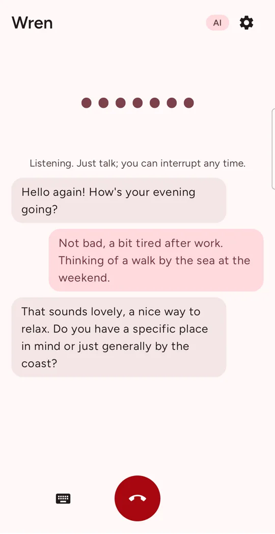 A conversation with Darcy about a walk by the sea